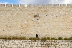 Wall in the old city of Jerusalem